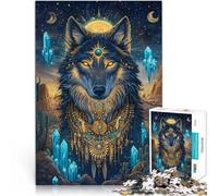 1000 Pieces Puzzles for Adults Wolf Fantasy Train your brain and hands 26x38cm Artists Collection, Fine Art for Age 14