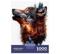 1000 Pieces Puzzles for Adults Wolf Forest Dream Jigsaws for Adults Relax Games Enhance Memory Unique Gifts for Birthday And Christmas 70x50cm/1000pcs