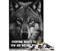 1000 Pieces Puzzles for Adults Wolf Inspirational Quotes Jigsaw Puzzles for Adults And Paper Puzzles Home Decoration 38x26cm/1000pcs