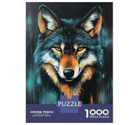 1000 Pieces Puzzles for Adults Wolf Portrait Painting Adult Puzzles Brain Teaser Game Enhance Memory Unique Gifts for Birthday And Christmas 70x50cm/1000pcs