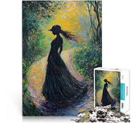 1000 Pieces Puzzles for Adults Woman in Forest Path Interessante Stressreduzierung Verbessern Sie das Gedächtnis38x26cm