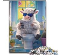 1000 Pieces Puzzles for Adults Yak Go Toilet Impossible Jigsaw Puzzles for Adults size 26x38cm Ideal for Lover, Perfect Christmas, New Year, Valentine's Gift