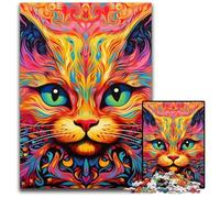 1000 Pieces Puzzles for Adults Yellow Cat Puzzles for Adults Brain Teaser Game for Teenagers, Perfect 50x75CM/19.68x29.52inch