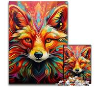 1000 Pieces Puzzles for Adults Yellow Fox Impossible Jigsaw Puzzles for Adults Perfect for Birthday, Christmas 50x75CM/19.68x29.52inch