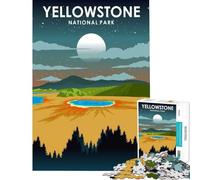 1000 Pieces Puzzles for Adults Yellowstone National Park Brain Intelligence Challenge Addictive Toys Fun Games Family Activities Secret Santa Gifts (Size 75x50cm)