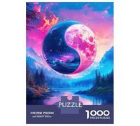 1000 Pieces Puzzles for Adults Yin Yang Moon Landscape Puzzles for Adults Hands-on Game But Fun And Humorous Parent-child Interaction 38x26cm/1000pcs