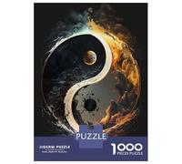 1000 Pieces Puzzles for Adults Yin Yang Sun And Moon Jigsaw for Adults Anti-Stress Toys Difficult Hard Difficult And Challenge 38x26cm/1000pcs