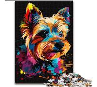 1000 Pieces Puzzles for Adults Yorkshire Terrier Dog Jigsaw Puzzles Made of Wood,for Birthday Holiday Christmas 1000pcs(50x75cm)