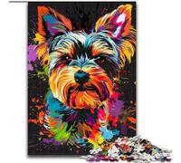 1000 Pieces Puzzles for Adults Yorkshire Terrier Dog Jigsaw Puzzles Made of Wood,for Birthday Holiday Christmas 1000pcs(50x75cm)