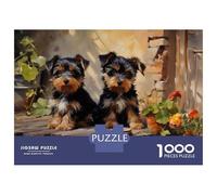 1000 Pieces Puzzles for Adults Yorkshire Terrier Puppies Teenager Puzzles Brain Teaser Game Home Decoration for Is Ideal As A Gift 70x50cm/1000pcs