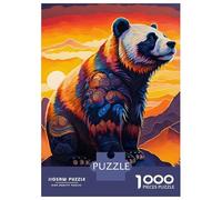 1000 Pieces Puzzles for Teenagers Abstract Fluffy Panda Puzzle for Adults DIY Toys Difficult Challenge Help The Brain Exercise 38x26cm/1000pcs