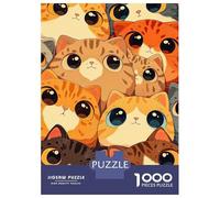 1000 Pieces Puzzles for Teenagers Adorable Cartoon Cats Puzzle for Adults Hands-on Game Hand Speed Race Unique Birthday And Gifts 38x26cm/1000pcs