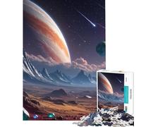 1000 Pieces Puzzles for Teenagers Alien Planet Landscape with Crystals Help The Brain Exercise Learning Educational Toy Wall Decor Suitable for People Aged 14 And Above (38X26CM)