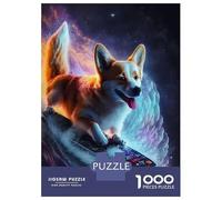 1000 Pieces Puzzles for Teenagers Amazing Dog Surfing Cosmic Jigsaws for Adults Brain Teaser Game But Fun And Humorous Deal As Gifts for The Whole Family 52x38cm/1000pcs