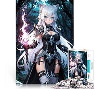 1000 Pieces Puzzles for teenagers Anime Girl Cat Sorceress Schwierig und herausfordernd Wanddekoration52x38cm