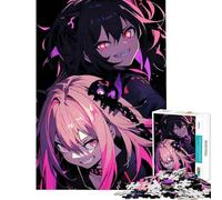 1000 Pieces Puzzles for Teenagers Anime Girls with Sharp Teeth Practical Game Brain Intelligence Challenge Addictive Toys Great Gifts Presents for Women (Size 38x26cm)