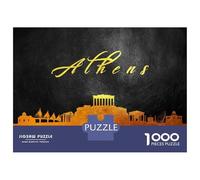 1000 Pieces Puzzles for Teenagers Athens Greece Skyline Adult Jigsaw Puzzle Relaxing Games Home Decoration Deal As Gifts for The Whole Family 38x26cm/1000pcs