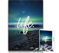 1000 Pieces Puzzles for Teenagers Aurora Lake Inspiration Educational Family Game Analysis And Logic Educational Toy Size 38x52cm