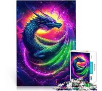 1000 Pieces Puzzles for teenagers Aurora Sun Wyvern Dragon Lernspiele DIY Spielzeug mit passendem Poster und Quizblatt75x50cm