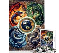 1000 Pieces Puzzles for Teenagers Balance of The Elements Fun Peaceful Family Home Activity Heartwarming Festive Present Choice (38X26cm)