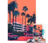 1000 Pieces Puzzles for Teenagers Beverly Hills LA Evening Challenging Game Toys Brain Teaser Game Stress Reliever Birthday Gifts (Size 38x26cm)