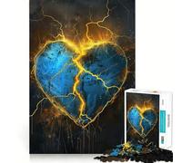 1000 Pieces Puzzles for Teenagers Broken Heart Seamless Fit Art Mental Focus Game Rest Time Play Xmas Leisure Gift (38x52cm)