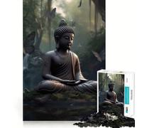 1000 Pieces Puzzles for Teenagers Buddha Butterfly Zen Tight Fit Play Mind Skill Fun Leisure Fun Time Christmas Home Art (38x26cm)