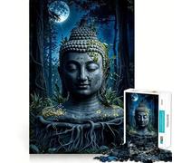 1000 Pieces Puzzles for Teenagers Buddha in The Forest Tight Fit Play Mind Skill Fun Leisure Fun Time Christmas Home Art (50x75cm)