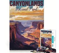 1000 Pieces Puzzles for Teenagers Canyonlands National Park Poster Sharp Cut Art Cognitive Play Gift Calm Play Time Xmas Decor Gift (38x26cm)