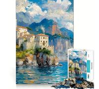 1000 Pieces Puzzles for Teenagers Castle at The Beach Tight Fit Play Mind Skill Fun Leisure Fun Time Christmas Home Art (50x75cm)