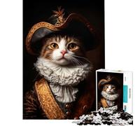 1000 Pieces Puzzles for Teenagers Cat in A Tri-Cornered Hat Practical Game Brain Intelligence Challenge Addictive Toys Great Gifts Presents for Women (Size 38x26cm)