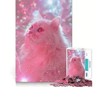 1000 Pieces Puzzles for Teenagers Cat In Diamond Dust Sharp Cut Craft Cognitive Fun Play Idle Time Game Christmas Home Art (38x52cm)