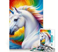 1000 Pieces Puzzles for Teenagers Celestial Harmony Unicorn Fine Cut Design Focus Game Gift Peace Time Play Xmas Leisure Gift (50x75cm)