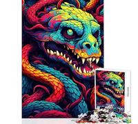 1000 Pieces Puzzles for Teenagers Chaos Serpent Hands-on Game Precision Cutting Anti-Stress Toys Improving Love between Couples (50X75cm)