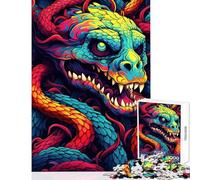 1000 Pieces Puzzles for Teenagers Chaos Serpent Hands-on Game Precision Cutting Anti-Stress Toys Improving Love between Couples (52X38cm)
