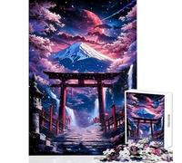 1000 Pieces Puzzles for Teenagers Cherry Dream Torii Gate Educational Games Learning Educational Toy Wall Decor Improving Love between Couples (50X75CM)