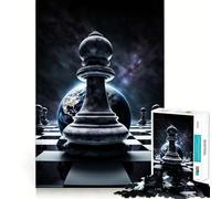 1000 Pieces Puzzles for Teenagers Chess Universe Seamless Fit Art Mental Focus Game Rest Time Play Xmas Leisure Gift (38x26cm)