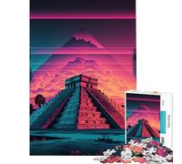 1000 Pieces Puzzles for Teenagers Chichen Itza Help The Brain Exercise Learning Educational Toy Wall Decor Suitable for People Aged 14 And Above (50X75CM)