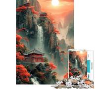 1000 Pieces Puzzles for Teenagers Chinese Landscape Help The Brain Exercise Learning Educational Toy Wall Decor Suitable for People Aged 14 And Above (38X26CM)
