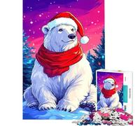 1000 Pieces Puzzles for Teenagers Christmas Polar Bear Help The Brain Exercise Learning Educational Toy Wall Decor Suitable for People Aged 14 And Above (38X52CM)