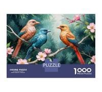 1000 Pieces Puzzles for Teenagers Colorful Birds on Branches-1 Jigsaws for Adults Brain Teaser Game But Fun And Humorous Deal As Gifts for The Whole Family 38x26cm/1000pcs