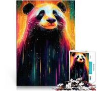 1000 Pieces Puzzles for teenagers Colorful Panda Portrait Lernspiele DIY Spielzeug Geeignet für die Schreibtischdekoration50x70cm