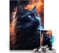 1000 Pieces Puzzles for teenagers Cool Black Cat Help the brain exercise addictive toys to cultivate patience Home Decoration 26x38cm