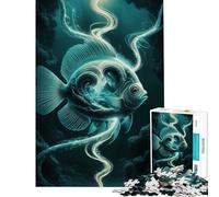 1000 Pieces Puzzles for Teenagers Cosmic Betta Fun Activities at Home Perfect Decoration Brain Teaser Game Suitable for Ages 14 And Up (50X75CM)
