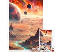 1000 Pieces Puzzles for Teenagers Cosmic Desert Puzzle For Teenagers Difficult Hard Help The Brain Exercise Christmas Birthday Gifts (38x26cm)