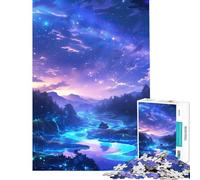 1000 Pieces Puzzles for Teenagers Cosmic River Dream Help The Brain Exercise Learning Educational Toy Wall Decor Suitable for People Aged 14 And Above (38X26CM)