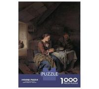 1000 Pieces Puzzles for Teenagers Couple Praying in A Humble Home Jigsaws for Adults Relaxing Games Hand Speed Race Stress Reduction Gifts 52x38cm/1000pcs