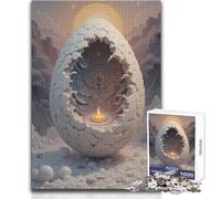1000 Pieces Puzzles for Teenagers Cracked Egg with Candle Educational Games But Fun And Humorous Gift For Birthdays Size 50x75cm