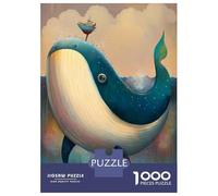1000 Pieces Puzzles for Teenagers Cute As A Button Whale Puzzles for Adults Relaxing Games Staycation Kill Time Deal As Gifts for The Whole Family 38x26cm/1000pcs