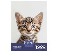 1000 Pieces Puzzles for Teenagers Cute Baby Bengal Cat Jigsaws for Adults Relaxing Games Home Decoration for Birthday, Chrismas 38x26cm/1000pcs